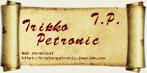 Tripko Petronić vizit kartica
